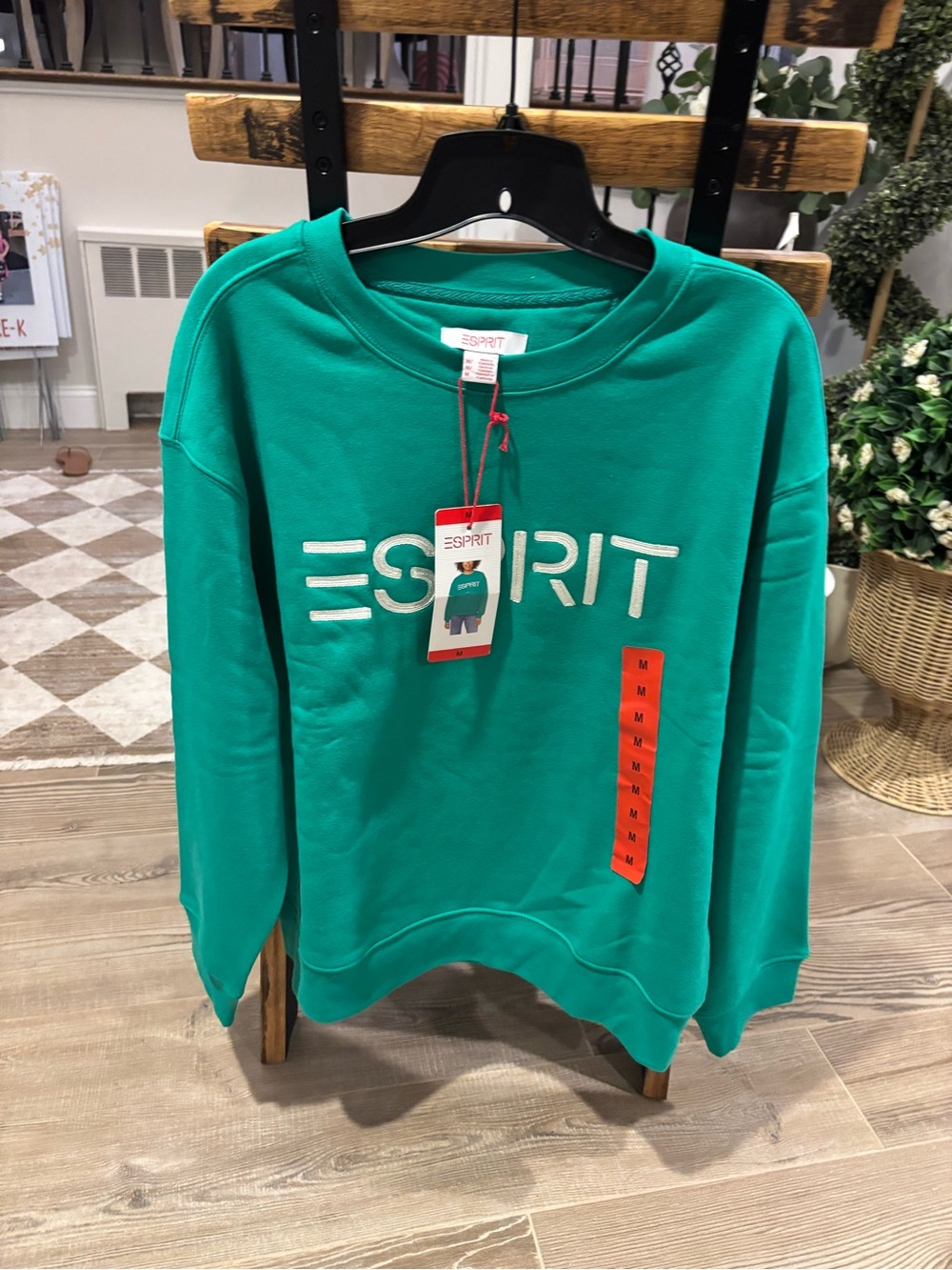 Costco's Viral Esprit Women's Green Crewneck Sweatshirt - Size Medium NWT